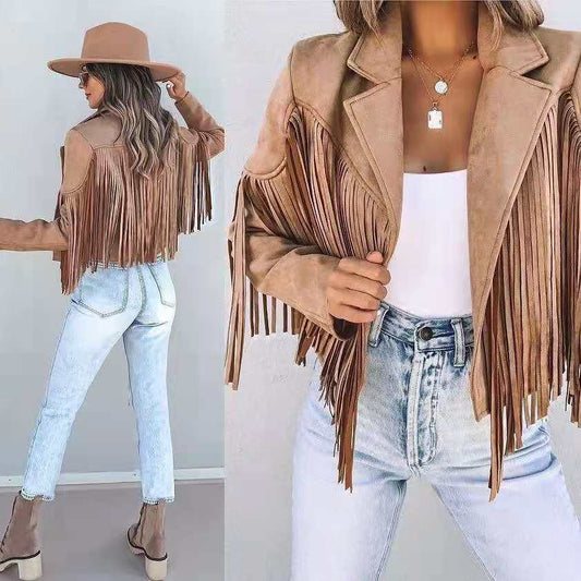 Margo Chic Fringe Jacket for Women Perfect for Fall Stylish Boho Outerwear