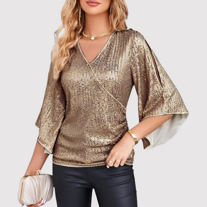 Chic Modern Women's Top with Bell Sleeves for Effortless Style