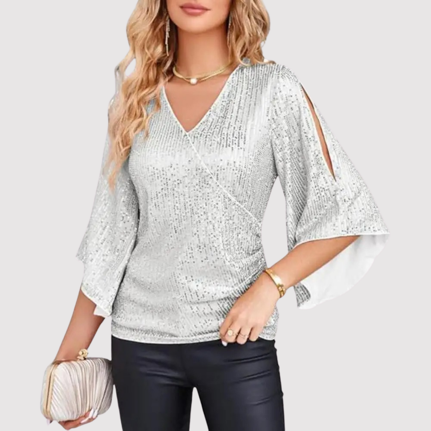 Chic Modern Women's Top with Bell Sleeves for Effortless Style