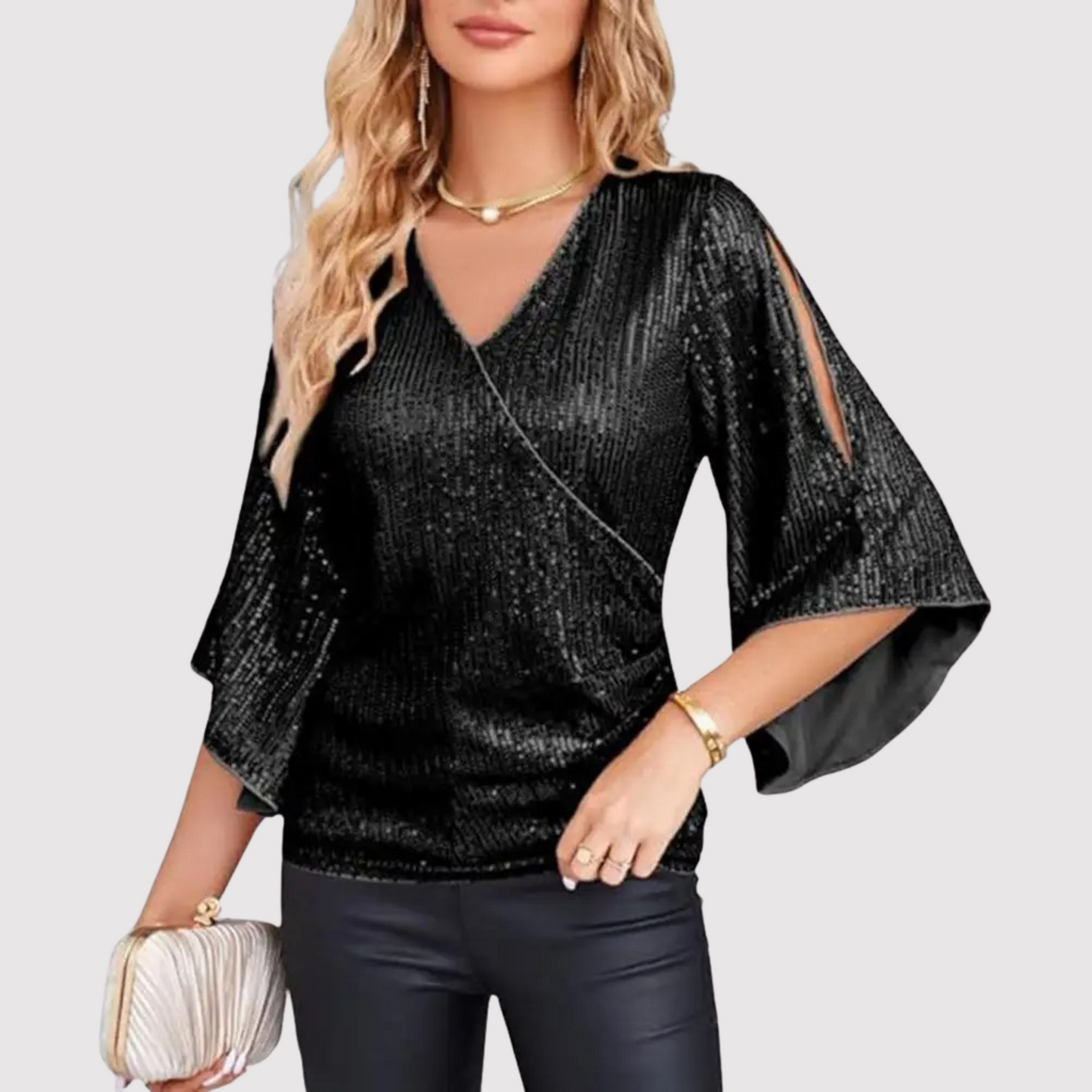 Chic Modern Women's Top with Bell Sleeves for Effortless Style