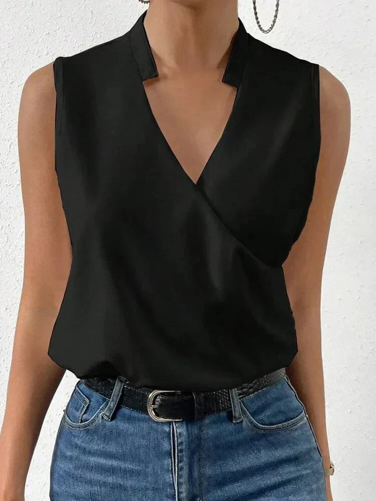 Chic Sleeveless V-Neck Women's Top Norlyn | Elegant Summer Style