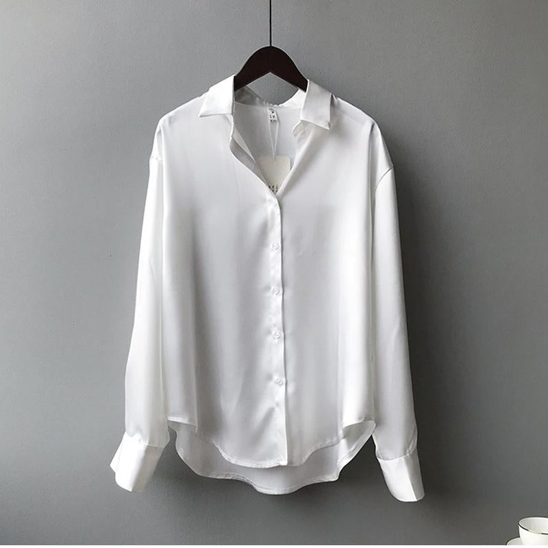 Livia Elegant Silk Classic Blouse for Women Fall Collection