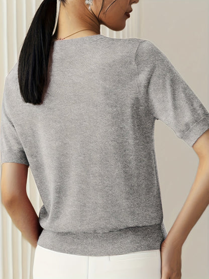 Lily Women's Cozy Short-Sleeve Top for Effortless Style and Comfort