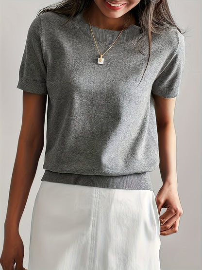 Lily Women's Cozy Short-Sleeve Top for Effortless Style and Comfort