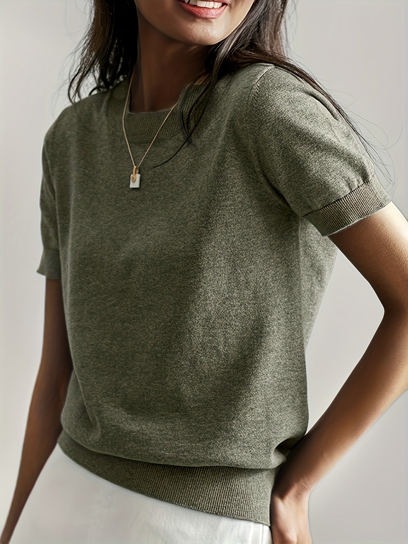 Lily Women's Cozy Short-Sleeve Top for Effortless Style and Comfort