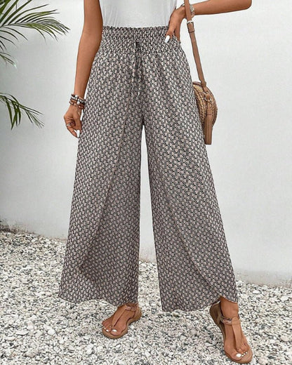 Chic Printed Women's Flowing Pants for Stylish Comfort