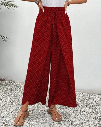 Chic Printed Women's Flowing Pants for Stylish Comfort