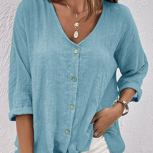 Mila - Stylish and Cozy Linen Shirt for Women Perfect for Fall and Autumn Wear