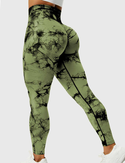 Chic and Cozy Tie-Dye Leggings for Women - Trendy Activewear and Casual Fashion