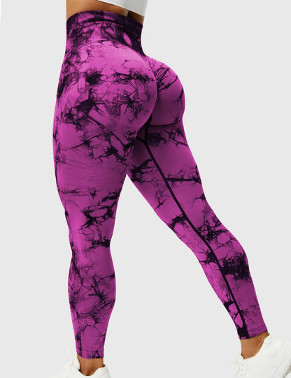 Chic and Cozy Tie-Dye Leggings for Women - Trendy Activewear and Casual Fashion